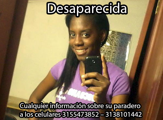 Familiares reportan desaparición de la joven bonaverense Wanda Monta&ntilde;o en Cali