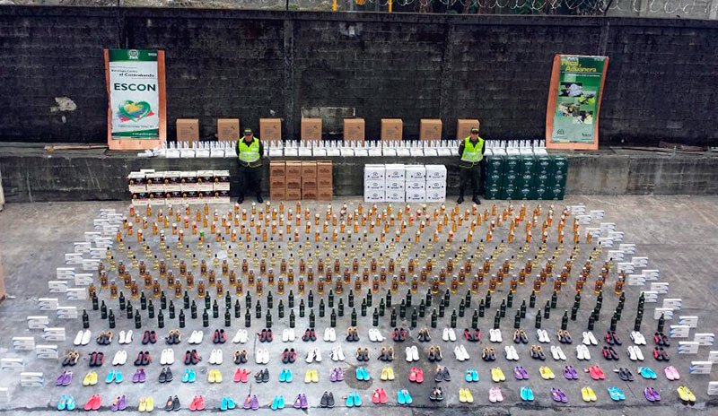 Duro golpe a los contrabandistas de licores, cigarrillos y calzado