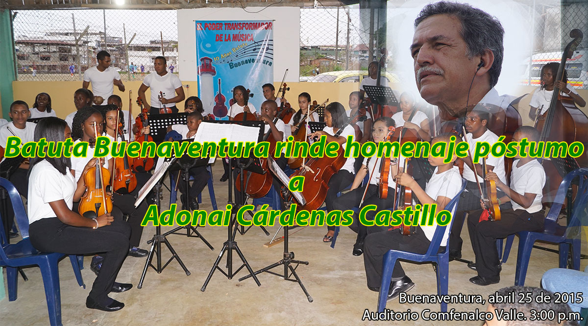 Batuta Buenaventura realizará homenaje póstumo a Adonai Cárdenas Castillo