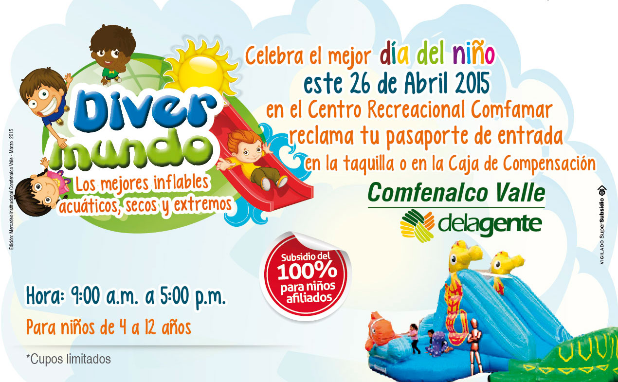 Divertida celebración del Día del Ni&ntilde;o realizará Comfenalco Valle en Buenaventura
