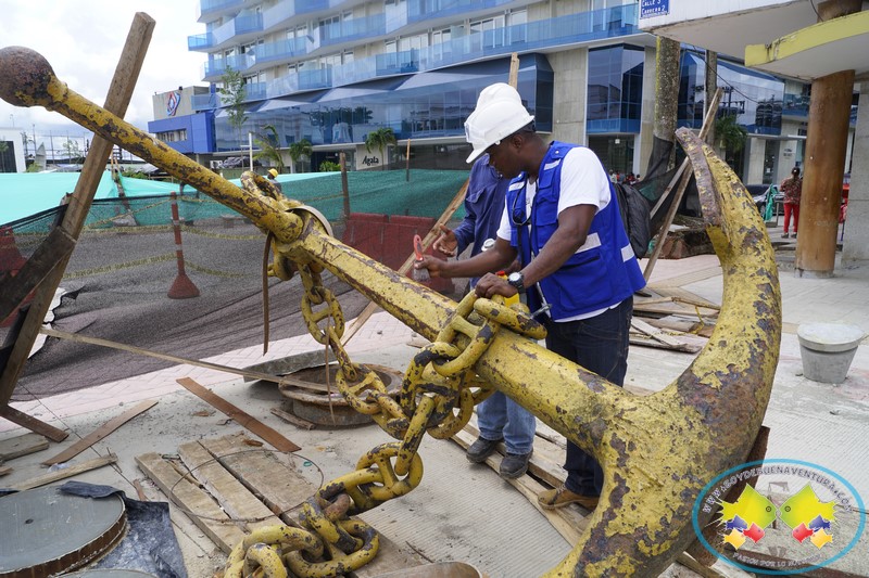 Inició la recuperación de los monumentos del Bulevar del Centro de Buenaventura