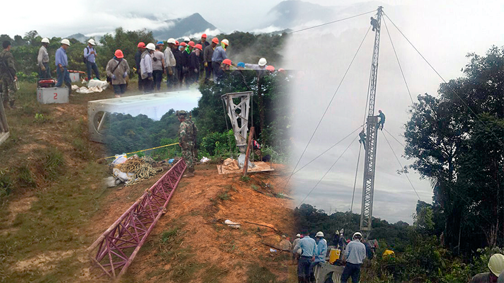 Torre de emergencia empezó a ser levantada en la ma&ntilde;ana de hoy por los técnicos de EPSA