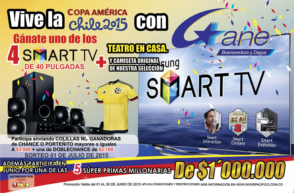 Vive la Copa América de Chile 2015 Con Gane Buenaventura y Dagua