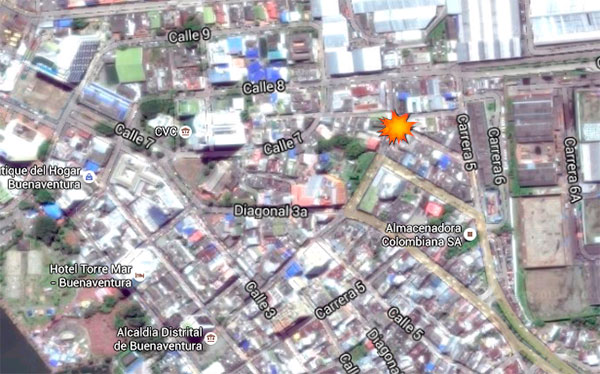Fue lanzada una granada de fragmentación en negocio del barrio Obrero en Buenaventura