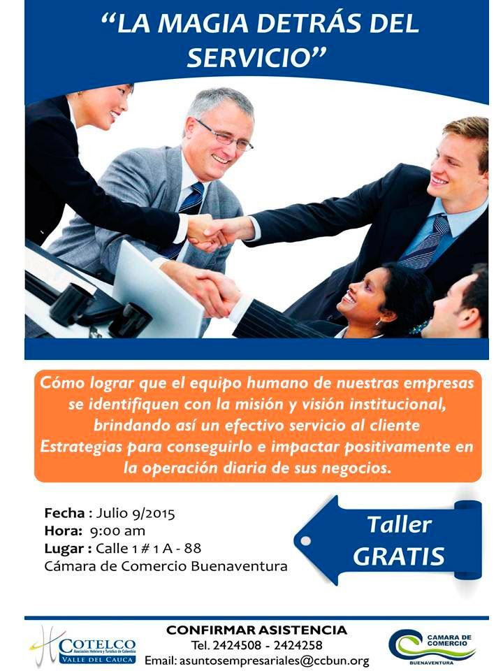 La Cámara de Comercio y Cotelco invitan al taller “La Magia Detrás del Servicio”