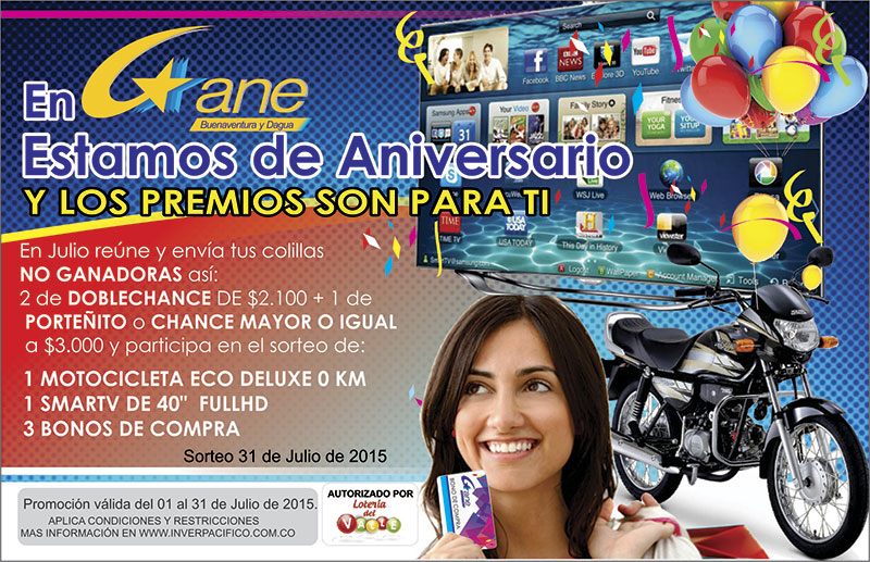 En Gane Buenaventura y Dagua estamos de aniversario y los premios son para ti