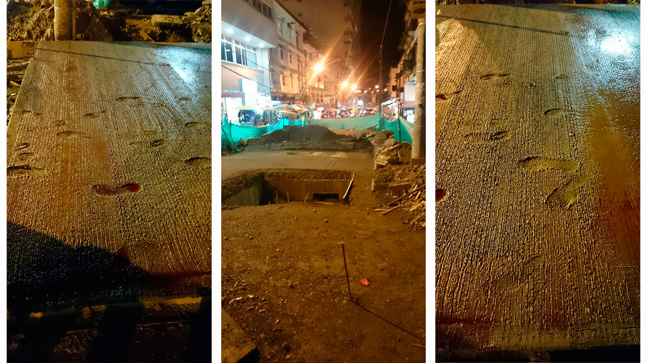 Alerta no pase, Bulevar del Centro de Buenaventura en construcción