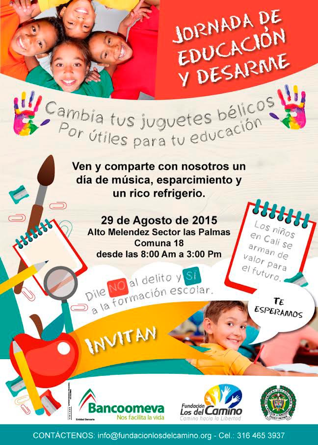 Fundación los del Camino invita a sexta jornada de desarme en Cali