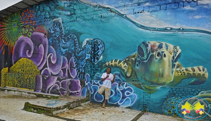Mural pintado en el barrio Nayita en el proyecto Pintando de Esperanza a Buenaventura, gana premio en México