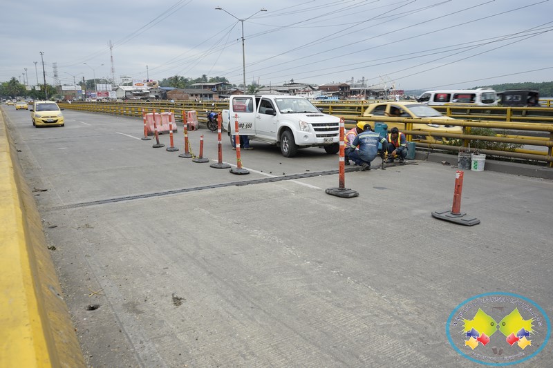Nuevamente el nuevo puente El Pi&ntilde;al es sometido a reparación de sus juntas de dilatación