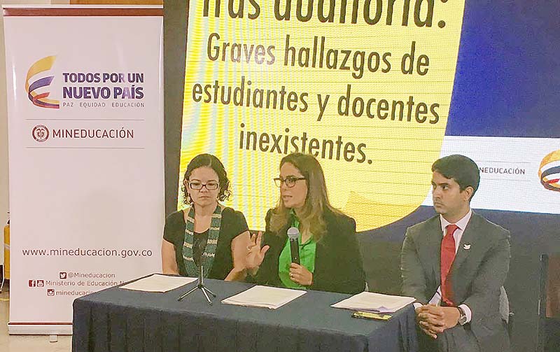 Gina Parody alerta sobre más de 182.600 estudiantes y 5.900 docentes “inexistentes”, de los cuales en Buenaventura se reportaron 6.611 y 90 respectivamente
