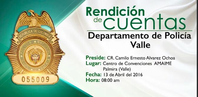 El Departamento de Policía Valle rendirá cuentas de la gestión durante el a&ntilde;o 2015
