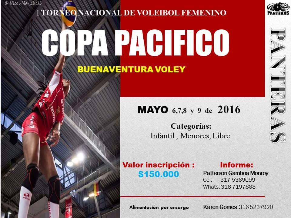 Torneo nacional de voleibol femenino en Buenaventura en el mes de mayo