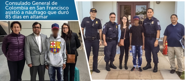 Consulado General de Colombia en San Francisco asistió a náufrago que duró 85 días en altamar