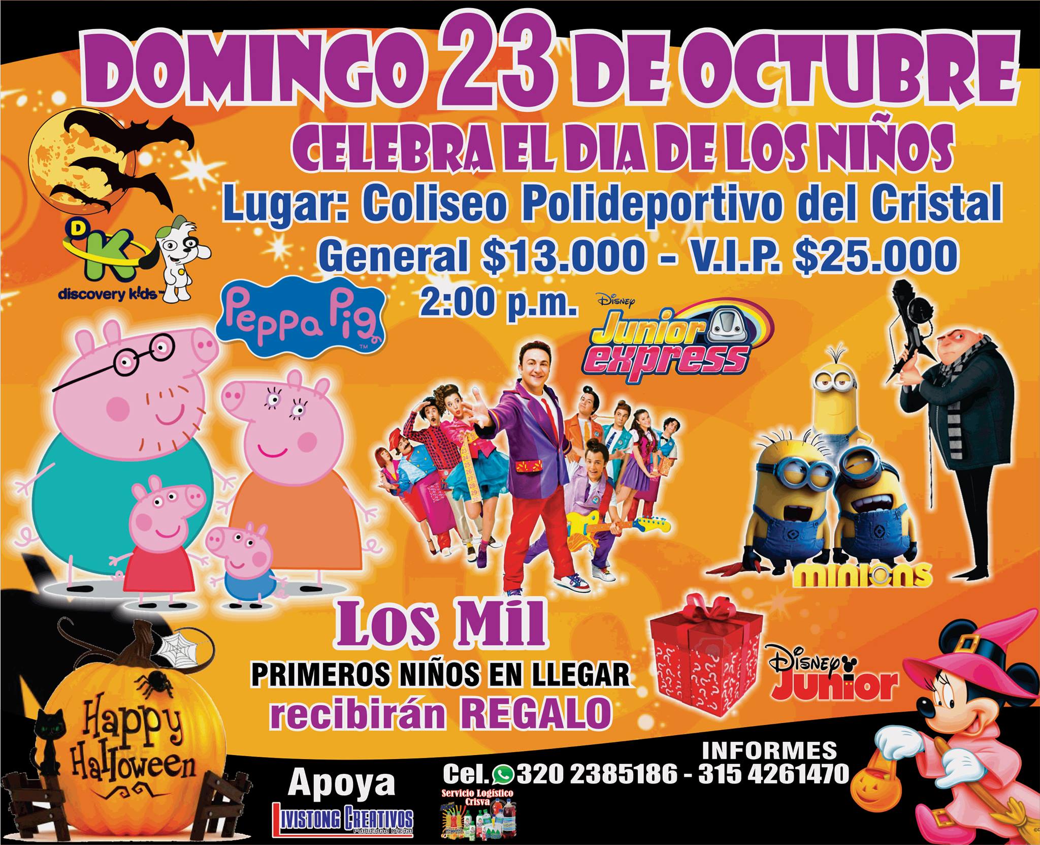 Celebra este 23 de octubre el día de los ni&ntilde;os en el coliseo El Cristal desde las 2:00 p.m.