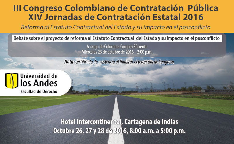 Colombia Compra Eficiente y la Universidad de Los Andes realizan III Congreso Colombiano de Contratación Pública en Cartagena