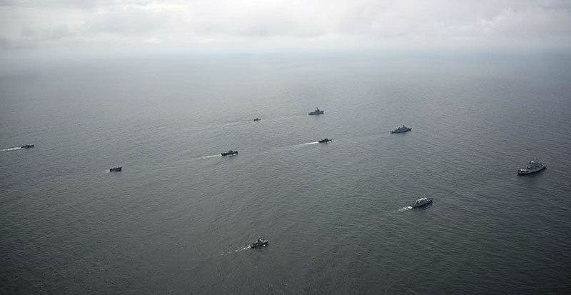 Armada Nacional desplegó su flota de superficie para adelantar ejercicios de entrenamiento naval