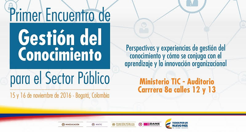 Bogotá será sede del Primer Encuentro de Gestión del Conocimiento para el Sector Público