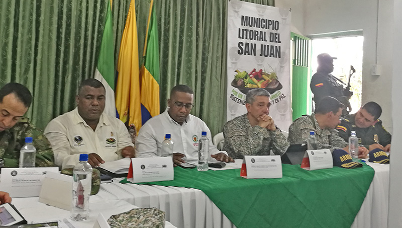 Consejo extraordinario de seguridad departamental en el Litoral de San Juan, Chocó