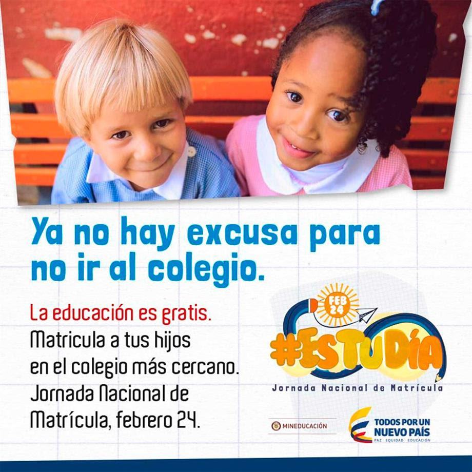 Avanza gran jornada nacional de matrículas, aún hay 815 mil cupos en colegios oficiales