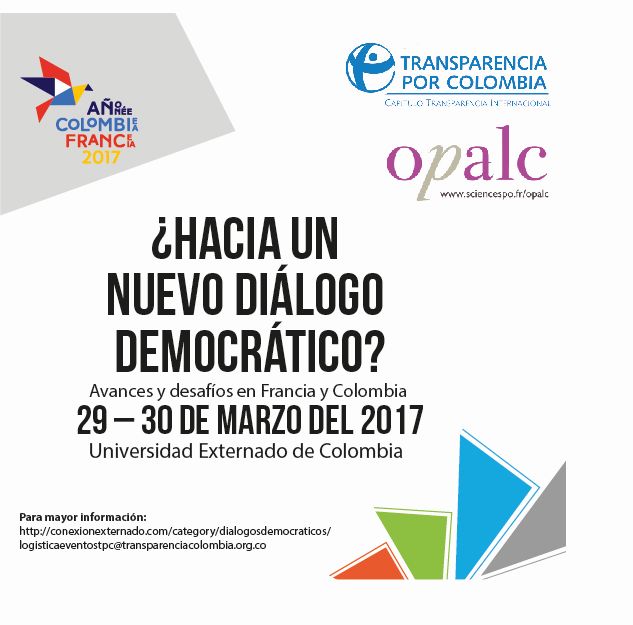 Expertos franceses y colombianos debatirán ¿Hacía un nuevo dialogo democrático?