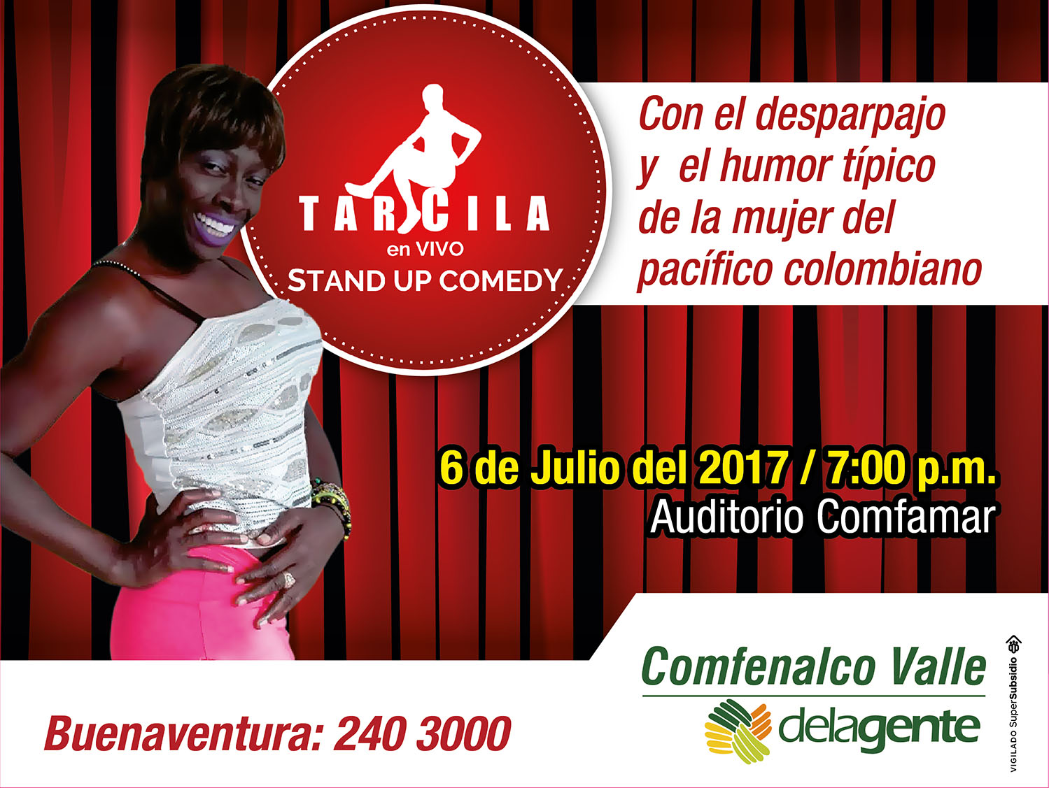 En vivo Stanp Up Comedy Tarcila, con el reconocido actor Omar Murillo