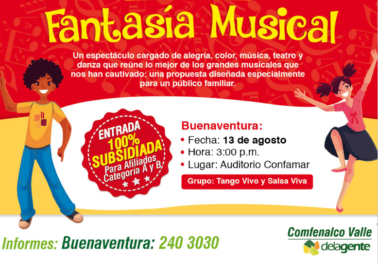 “Fantasía Musical”: Un animado espectáculo para la familia