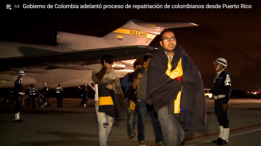 Cancillería, Ministerio de Defensa y Fuerza Aérea trasladaron desde Puerto Rico a Colombia a otros 163 damnificados por huracán María