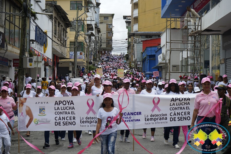 Bonaverenses acudieron al llamado para la prevención del cáncer de seno en la gran caminata rosada por la vida