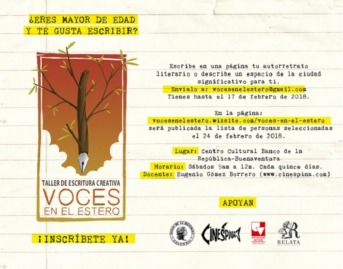 Inscripciones abiertas para el taller de escritura creativa Voces en el Estero