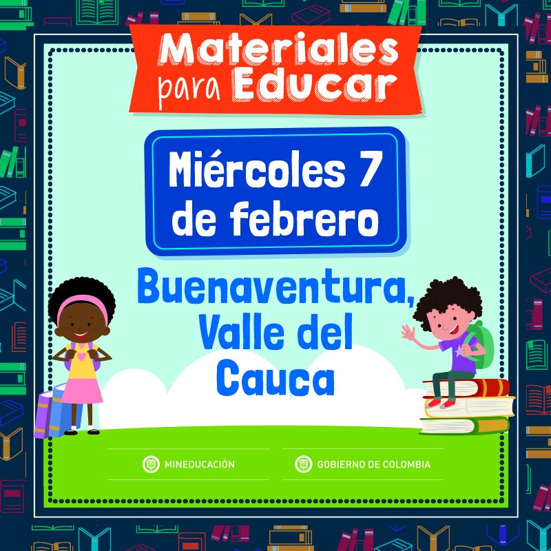La Ministra de Educación realizará entregatón de textos escolares en Buenaventura
