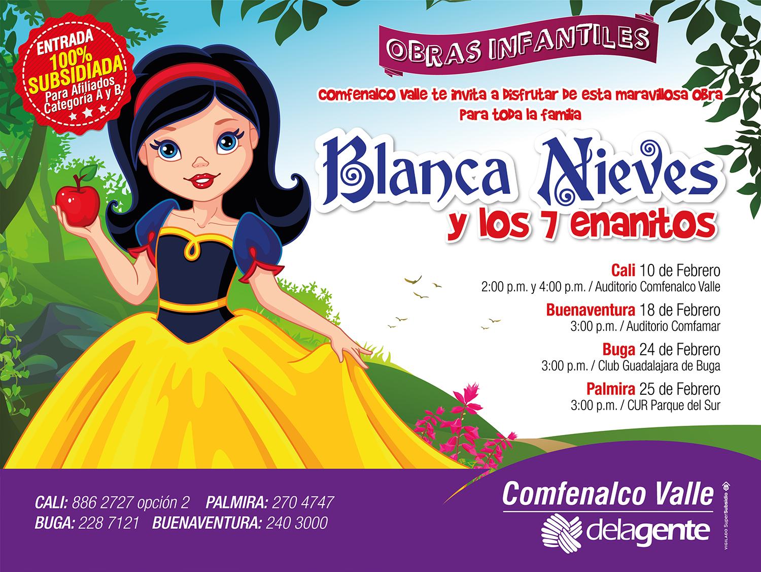 “Blanca Nieves y los Siete Enanitos”, obra infantil que invita a reflexionar