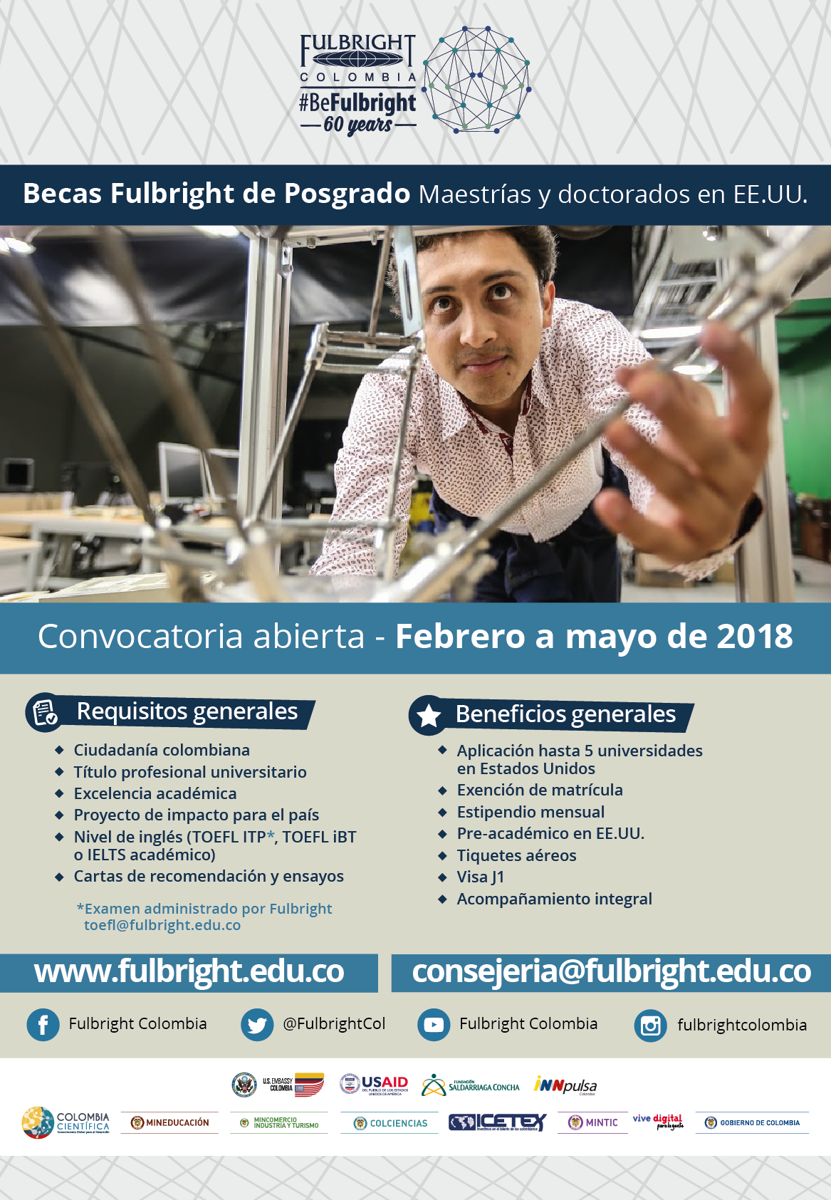 Convocatoria de Becas Fulbright de Posgrado 2018