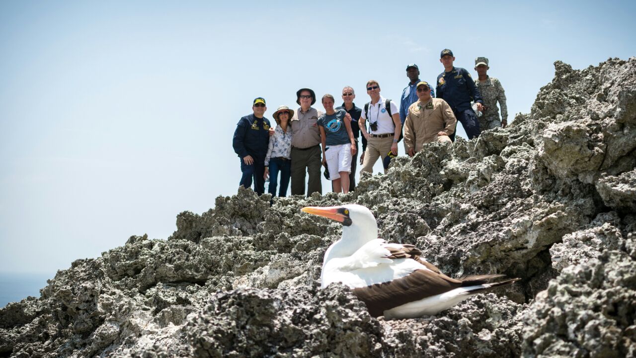 El Príncipe Alberto II de Mónaco visitó por primera vez la Isla de Malpelo