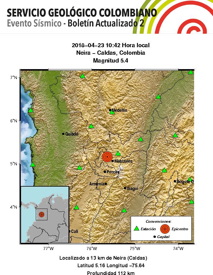 Tembló en el suroccidente colombiano