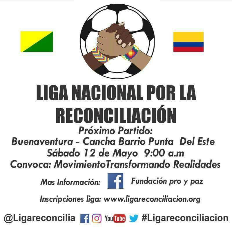 Partido de fútbol en el barrio Punta del Este "Liga Nacional por la Reconciliación y los Derechos Ambientales"