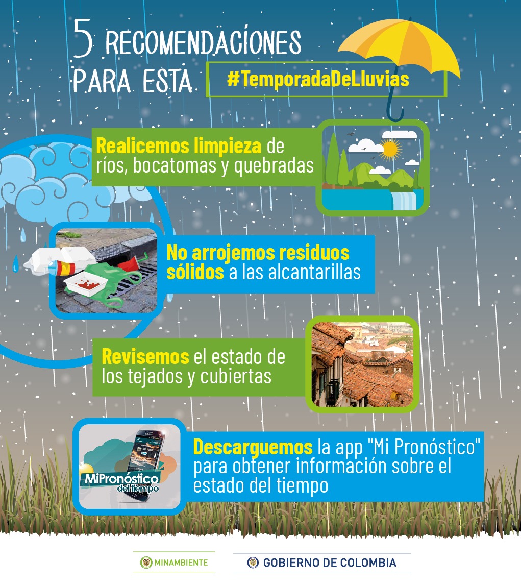 Minambiente recomienda no bajar la guardia en esta temporada de lluvias