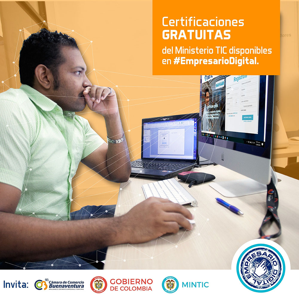 En convenio con el Mintic, la Cámara de Comercio de Buenaventura oferta cursos gratuitos