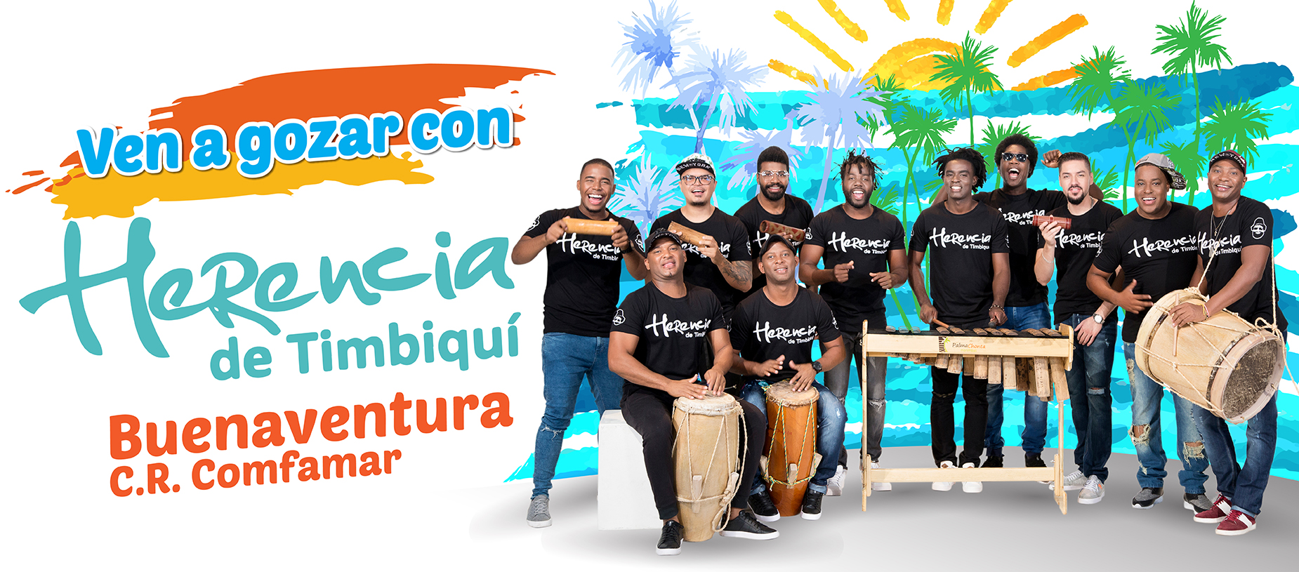 Herencia de Timbiquí estará en concierto el 25 de noviembre en el Centro Recreacional Comfamar Buenaventura