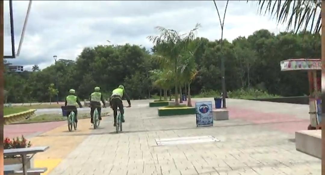 Con bicipatrullas la Policía busca reforzar la seguridad en el Malecón y Calle 1 de la zona céntrica de Buenaventura