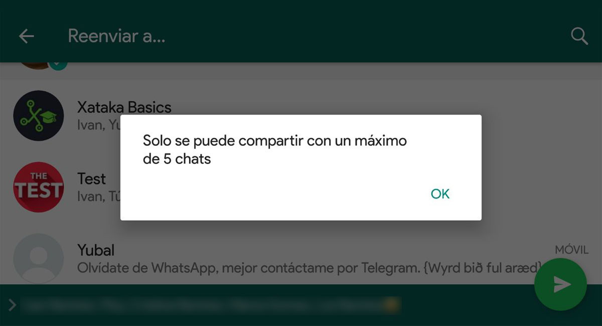 El reenviar se va a acabar: WhatsApp limita a cinco los reenvíos de un mensaje