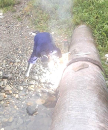 En articulación con la Policía, fue reparada tubería matriz del acueducto en Gamboa