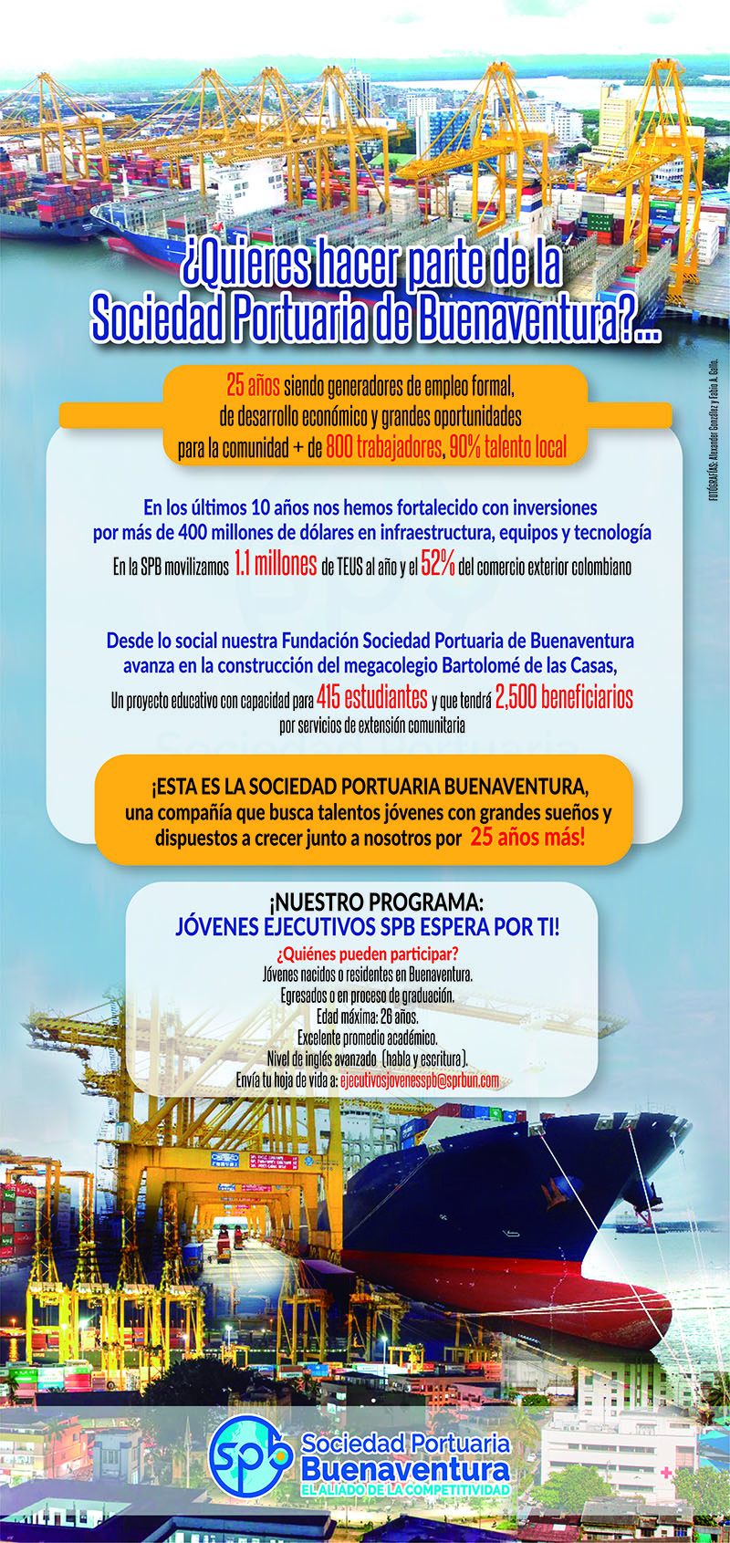 Joven, quieres hacer parte de la Sociedad Portuaria Buenaventura?