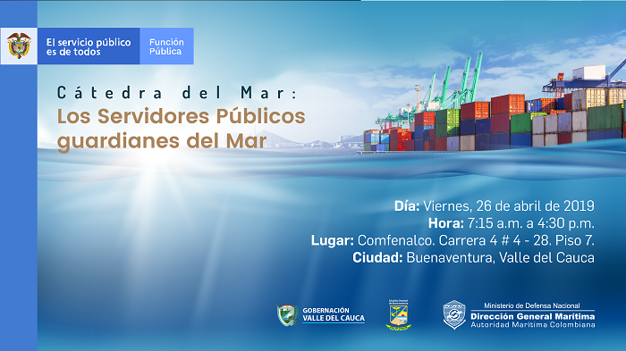 Servidores públicos de Buenaventura y del Valle del Cauca, a inscribirse en la cuarta Cátedra del Mar