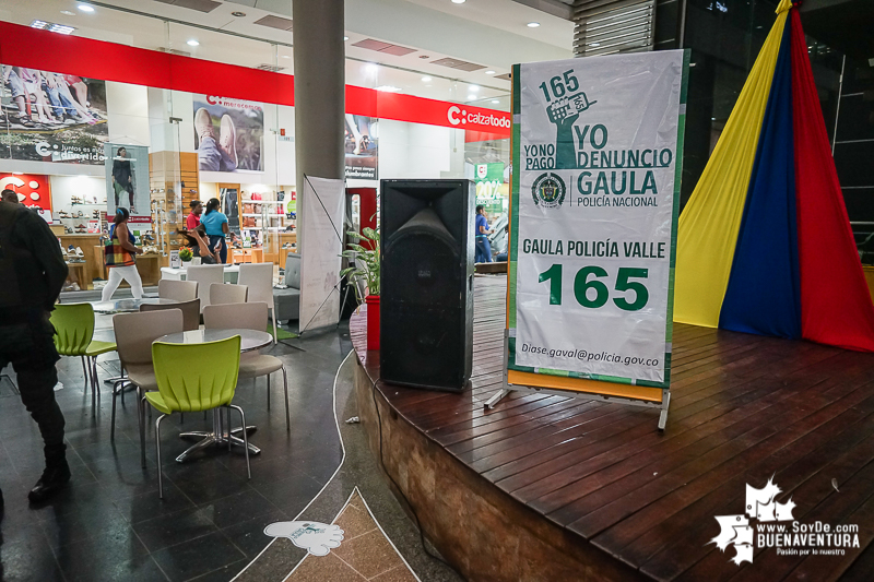 El GAULA de la Policía refuerza su campa&ntilde;a “Yo No Pago, Yo Denuncio” en el Centro Comercial Viva Buenaventura