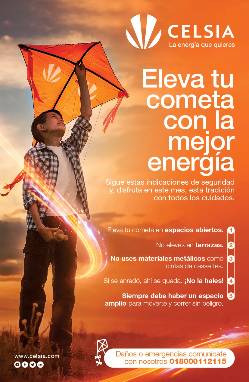 Llamado de la Epsa para elevar de manera responsable las cometas, lejos de las redes de energía