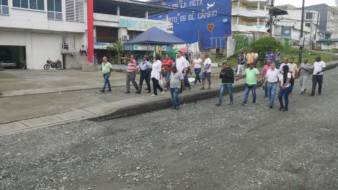 La Alcaldesa Distrital realizó recorrido por las obras que se adelantan en la avenida Simón Bolívar de Buenaventura