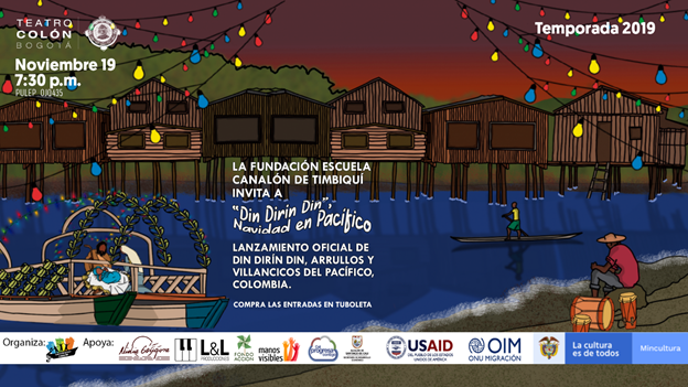 La Escuela Canalón de Timbiquí llega al Teatro Colón con su producción de villancicos Din Dirín Din