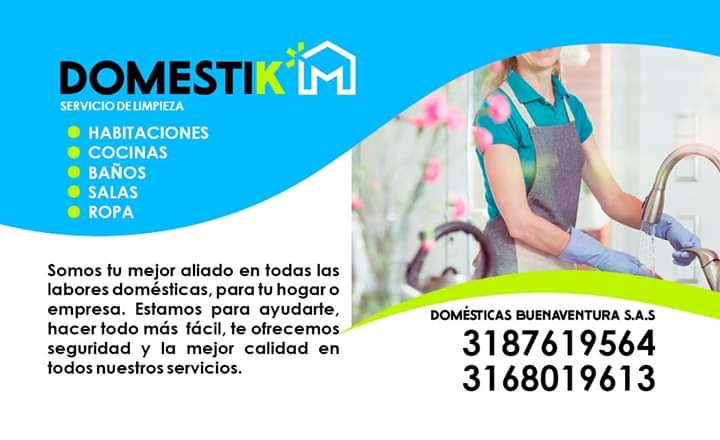 Nace en Buenaventura Domestik para apoyarte en las labores de la casa u oficina