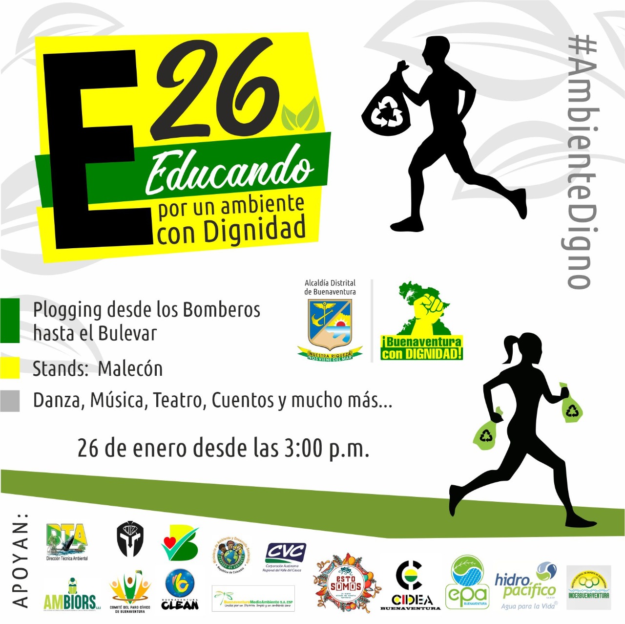 Participa en la carrera atlética Plogging E26